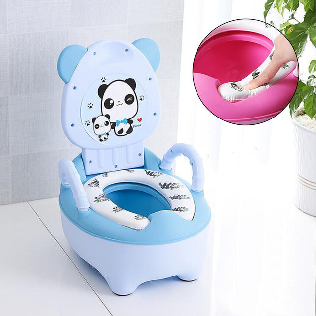 Baby Pot For Children Boys Potty Toilet Seat Baby Potty Training Girls Portable Toilet Bedpan Comfortable Backrest Cartoon Pots