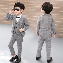 Load image into Gallery viewer, Vest + Blazer + Pants 3pcs Kids Child Boys Suits Formal Costume Gentleman Blazers Suit Wedding Suit Boy Children Party Clothing