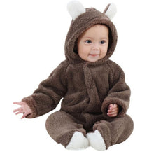 Load image into Gallery viewer, Baby Rompers Newborn Baby Girl Clothes Set Cute 3D Bear Ear Jumpsuit Baby Boy Clothes Set Rompers Warm Baby Clothing Set