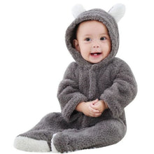 Load image into Gallery viewer, Baby Rompers Newborn Baby Girl Clothes Set Cute 3D Bear Ear Jumpsuit Baby Boy Clothes Set Rompers Warm Baby Clothing Set