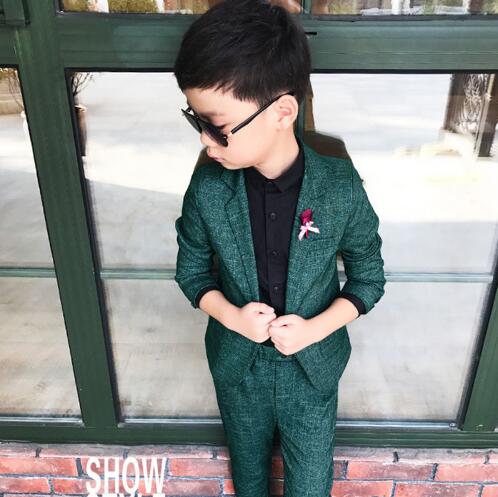 2019 New Autumn Infant Boys Suits Blazers Suits Clothes Vest Shirt Pants 3pcs Wedding Formal Party Plaid Baby Kids Boy Outerwear
