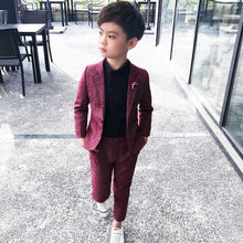 Load image into Gallery viewer, 2019 New Autumn Infant Boys Suits Blazers Suits Clothes Vest Shirt Pants 3pcs Wedding Formal Party Plaid Baby Kids Boy Outerwear