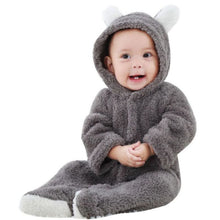Load image into Gallery viewer, Baby Rompers Newborn Baby Girl Clothes Set Cute 3D Bear Ear Jumpsuit Baby Boy Clothes Set Rompers Warm Baby Clothing Set