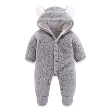 Load image into Gallery viewer, Baby Rompers Newborn Baby Girl Clothes Set Cute 3D Bear Ear Jumpsuit Baby Boy Clothes Set Rompers Warm Baby Clothing Set