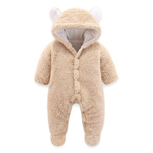 Load image into Gallery viewer, Baby Rompers Newborn Baby Girl Clothes Set Cute 3D Bear Ear Jumpsuit Baby Boy Clothes Set Rompers Warm Baby Clothing Set