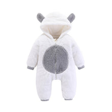 Load image into Gallery viewer, Baby Rompers Newborn Baby Girl Clothes Set Cute 3D Bear Ear Jumpsuit Baby Boy Clothes Set Rompers Warm Baby Clothing Set