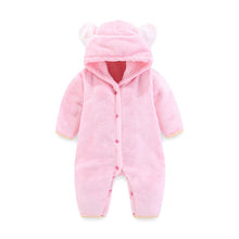 Load image into Gallery viewer, Baby Rompers Newborn Baby Girl Clothes Set Cute 3D Bear Ear Jumpsuit Baby Boy Clothes Set Rompers Warm Baby Clothing Set