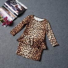 Load image into Gallery viewer, Vestido Girls Dress New Children&#39;s Garment European Dress Leopard Print Printing Self-cultivation Girl Dress Summer Girl Dress