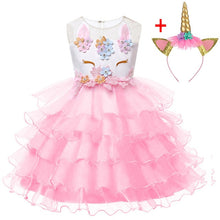 Load image into Gallery viewer, Unicorn Dress Christmas Kids Dresses For Girls Moana Elsa Costume Girls Princess Dress Children Birthday Party Dress fantasia
