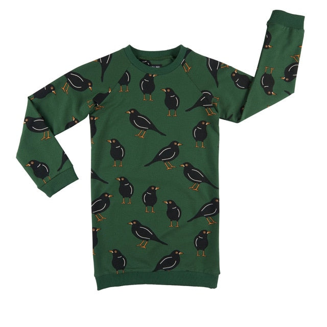 Kids Dresses 2019 CarlijnQ Brand New Autumn Winter Girls Lovely Print Long Sleeve Dress Baby Child Cotton Fashion Clothes