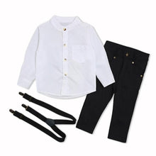 Load image into Gallery viewer, Toddler Boy Clothes Autumn Children Clothing Baby Boys Clothes Gentleman Sets Long Sleeve Shirt Suspender Trousers Suits Outfits