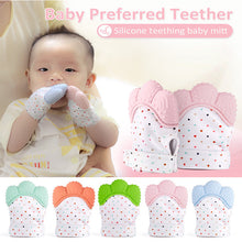 Load image into Gallery viewer, Baby Teething Gloves Silicone Molar Mitten Nursing Pacifier Infant Chain Nipples Anti-bite Hand Holder Stop Sucking Thumb Toy