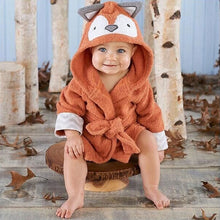Load image into Gallery viewer, 2019 Infant Baby Boy Girl Animal Baby Bathrobe Baby Hooded Bath Towel Toddler Kids Bathing Honey Baby