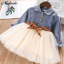 Load image into Gallery viewer, Melario Fashion Leopard Girls Dresses Autumn With belt Kids Dress Children Clothing Princess Dress Casual Kids Girls Clothes