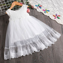 Load image into Gallery viewer, Autumn Lace Cotton Half Sleeve Girls Formal Dress Princess little Girls Flower Embroidery Dresses Kids Party Ball Gown Clothing