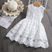 Load image into Gallery viewer, Autumn Lace Cotton Half Sleeve Girls Formal Dress Princess little Girls Flower Embroidery Dresses Kids Party Ball Gown Clothing