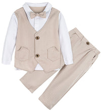 Load image into Gallery viewer, Baby Boys Formal Tuxedo Suit Toddler Gentleman Set Kids Wedding Baptism Party Gift Outfit Infant Long Sleeve Costume 2PCS
