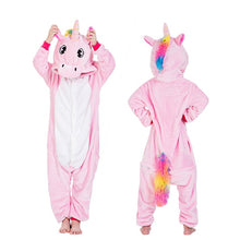 Load image into Gallery viewer, Girls Boys Winter Kigurumi Pajamas Unicorn Cartoon Anime Animal Onesies Kids Sleepwear Flannel Warm Jumpsuit Children Pajamas