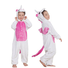 Load image into Gallery viewer, Girls Boys Winter Kigurumi Pajamas Unicorn Cartoon Anime Animal Onesies Kids Sleepwear Flannel Warm Jumpsuit Children Pajamas
