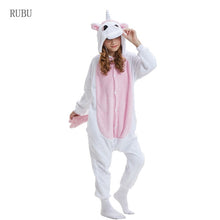 Load image into Gallery viewer, Girls Boys Winter Kigurumi Pajamas Unicorn Cartoon Anime Animal Onesies Kids Sleepwear Flannel Warm Jumpsuit Children Pajamas