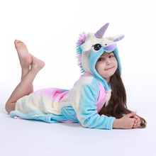Load image into Gallery viewer, Children Bathrobe for Girls Kigurumi Unicorn Pyjamas Kids Colar Fleece Boys Bathrobes Nightgown Baby Sleepwear Hoodie Bath Robe