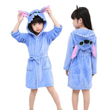 Load image into Gallery viewer, Children Bathrobe for Girls Kigurumi Unicorn Pyjamas Kids Colar Fleece Boys Bathrobes Nightgown Baby Sleepwear Hoodie Bath Robe