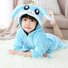 Load image into Gallery viewer, Children Bathrobe for Girls Kigurumi Unicorn Pyjamas Kids Colar Fleece Boys Bathrobes Nightgown Baby Sleepwear Hoodie Bath Robe