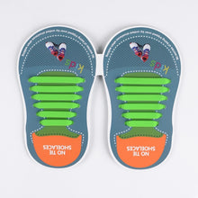 Load image into Gallery viewer, 12pcs/lots Kids No Tie Shoelaces for All Sneakers Running Athletic Shoelace Girls Boys Children Elastic Silicone Shoe Lace 11 11