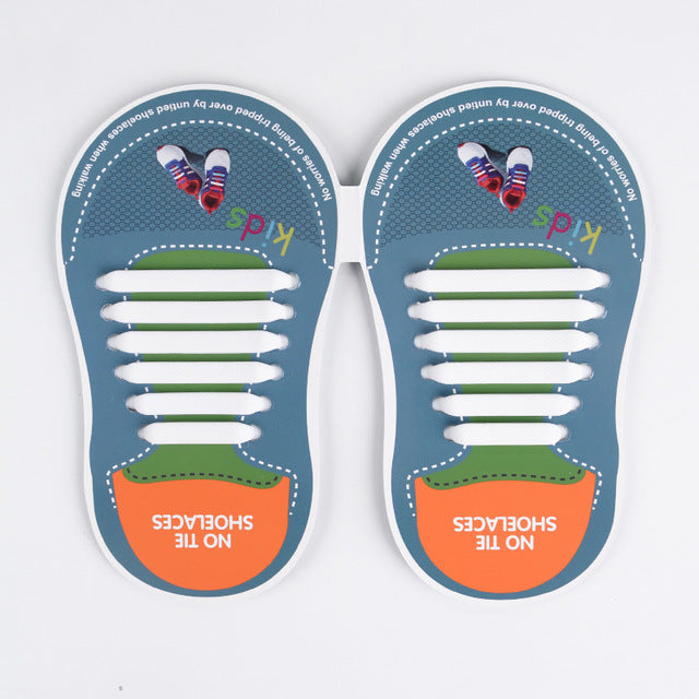12pcs/lots Kids No Tie Shoelaces for All Sneakers Running Athletic Shoelace Girls Boys Children Elastic Silicone Shoe Lace 11 11