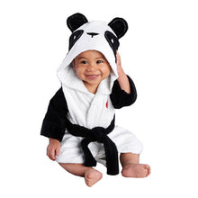 Load image into Gallery viewer, Cute Boys Girls Animal Ears Bathrobe Hooded Bath Robes Towel Infant Baby Long Sleeve Hoodies Belt Bathing Robes Sleepwear 0-5Y
