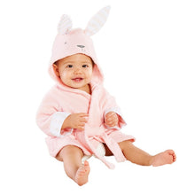 Load image into Gallery viewer, Cute Boys Girls Animal Ears Bathrobe Hooded Bath Robes Towel Infant Baby Long Sleeve Hoodies Belt Bathing Robes Sleepwear 0-5Y
