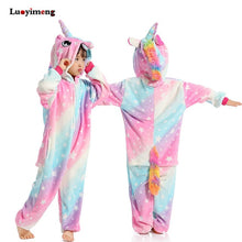 Load image into Gallery viewer, New Baby Girl Pijama Sleepwear Children Animal Lion Onesie Unicorn Pajamas For Boy Halloween Costume For Kids Kigurumi Jumpsuit