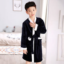 Load image into Gallery viewer, Winter Kids Bathrobe Fleece Robes For Boys Solid Girls Pajamas Warm Children Pyjama Teenager Bath Robe Swimming Clothing