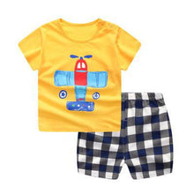 Load image into Gallery viewer, Brand Designer Baby Boy Clothes Sport Clothing Tracksuit Active  Striped Tshirt +shorts Toddler Clothing Sets