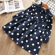 Load image into Gallery viewer, 0-6 years girl dress 2019 spring cartoon casual full sleeves Dot kid children girls clothing princess dress pink yellow blue