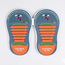 Load image into Gallery viewer, 12pcs/lots Kids No Tie Shoelaces for All Sneakers Running Athletic Shoelace Girls Boys Children Elastic Silicone Shoe Lace 11 11
