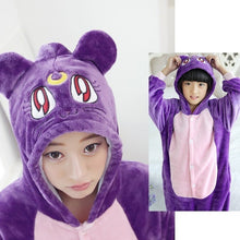 Load image into Gallery viewer, Boys Girls Flannel Unicorn family christmas Pajamas Kigurumi Overalls Jumpsuit onesie Kids Children Panda Blanket Sleepers