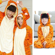 Load image into Gallery viewer, Boys Girls Flannel Unicorn family christmas Pajamas Kigurumi Overalls Jumpsuit onesie Kids Children Panda Blanket Sleepers