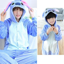 Load image into Gallery viewer, Boys Girls Flannel Unicorn family christmas Pajamas Kigurumi Overalls Jumpsuit onesie Kids Children Panda Blanket Sleepers