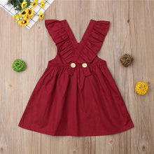 Load image into Gallery viewer, Emmababy Fashion Summer Cute Newborn Baby Kids Girls Overalls Dress Leisure Solid Color Toddler Dresses Clothes Dropship