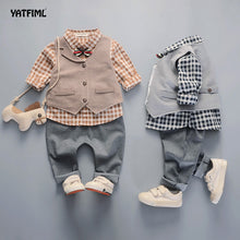 Load image into Gallery viewer, YATFIML  fashion baby boys kids blazers boy suit for weddings prom formal lattice dress wedding boy suits Birthday Party Gift