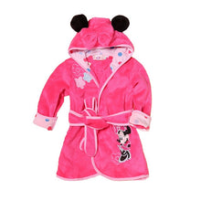 Load image into Gallery viewer, Cartoon Children&#39;s Robe Flannel Baby Bathrobe Long Sleeve Hooded Kids Bath Robe Lovely Animal Child Boy Girls Robes Kids Clothes