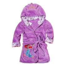 Load image into Gallery viewer, Cartoon Children&#39;s Robe Flannel Baby Bathrobe Long Sleeve Hooded Kids Bath Robe Lovely Animal Child Boy Girls Robes Kids Clothes