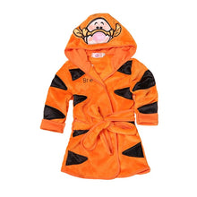 Load image into Gallery viewer, Cartoon Children&#39;s Robe Flannel Baby Bathrobe Long Sleeve Hooded Kids Bath Robe Lovely Animal Child Boy Girls Robes Kids Clothes