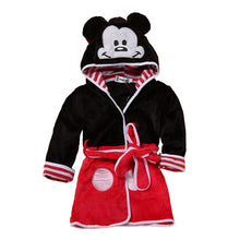 Load image into Gallery viewer, Cartoon Children&#39;s Robe Flannel Baby Bathrobe Long Sleeve Hooded Kids Bath Robe Lovely Animal Child Boy Girls Robes Kids Clothes