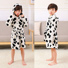 Load image into Gallery viewer, Cartoon Children&#39;s Robe Flannel Baby Bathrobe Long Sleeve Hooded Kids Bath Robe Lovely Animal Child Boy Girls Robes Kids Clothes