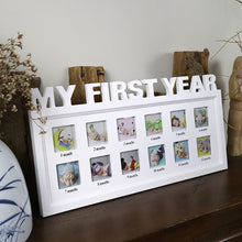 Load image into Gallery viewer, Creative DIY 0-12 Month Baby &quot;MY FIRST YEAR&quot; Pictures Souvenirs Commemorate Kids Growing Memory Gift Display Plastic Photo Frame