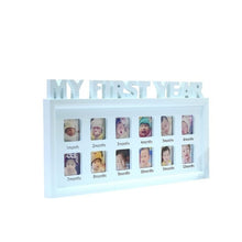 Load image into Gallery viewer, Creative DIY 0-12 Month Baby &quot;MY FIRST YEAR&quot; Pictures Souvenirs Commemorate Kids Growing Memory Gift Display Plastic Photo Frame