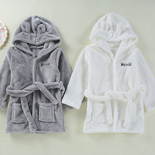 Load image into Gallery viewer, Baby Girls Boys Robes Children Bathrobe Hooded Cap Soft Velvet Robe Pajama Kids Coral Warm Clothes Baby Lovely Home Clothes