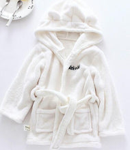 Load image into Gallery viewer, Baby Girls Boys Robes Children Bathrobe Hooded Cap Soft Velvet Robe Pajama Kids Coral Warm Clothes Baby Lovely Home Clothes